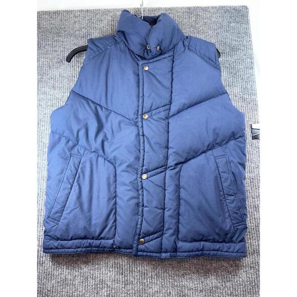 St. John's Bay Puffer Vest Men's L Navy Full Zip Quilted Lined Warm - Picture 1 of 15